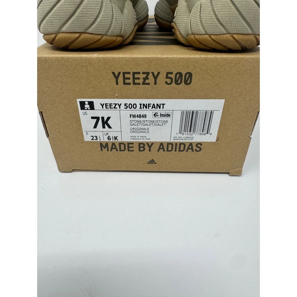 Adidas Yeezy 500 Infant Stone Tan Suede Sneakers FW4849 Size 7K